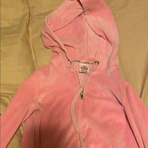 Velvet PINK zip up